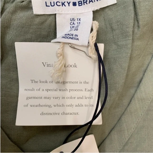 Brand New 100% linen dress Lucky brand - Picture 12 of 13